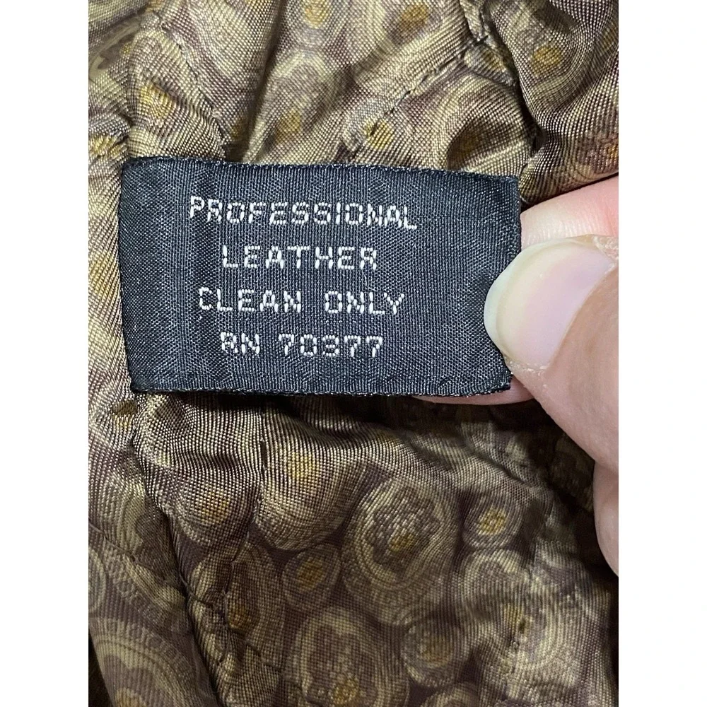 Vintage Men's Genuine Leather Hunting Horn/Bomber Jacket Size M Classic Zip Up